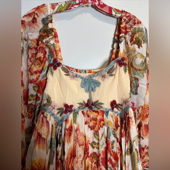 Free People Timeless Tapestry Embellished Babydoll Maxi Dress - Picture 6 of 9